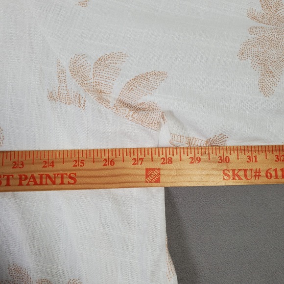 Calypso St Barth Top Womens 2X White Palm Tree Linen Blend Tropical Resort NEW - Picture 4 of 10